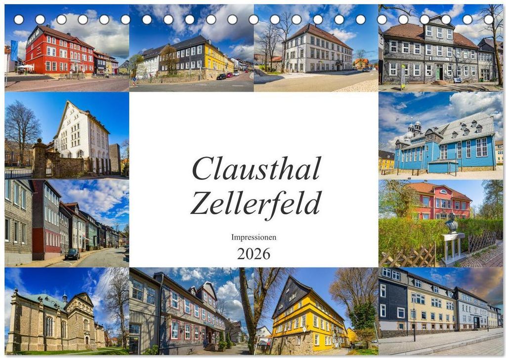 Clausthal Zellerfeld Impressionen (Tischkalender 2026 DIN A5 quer), CALVENDO Monatskalender
