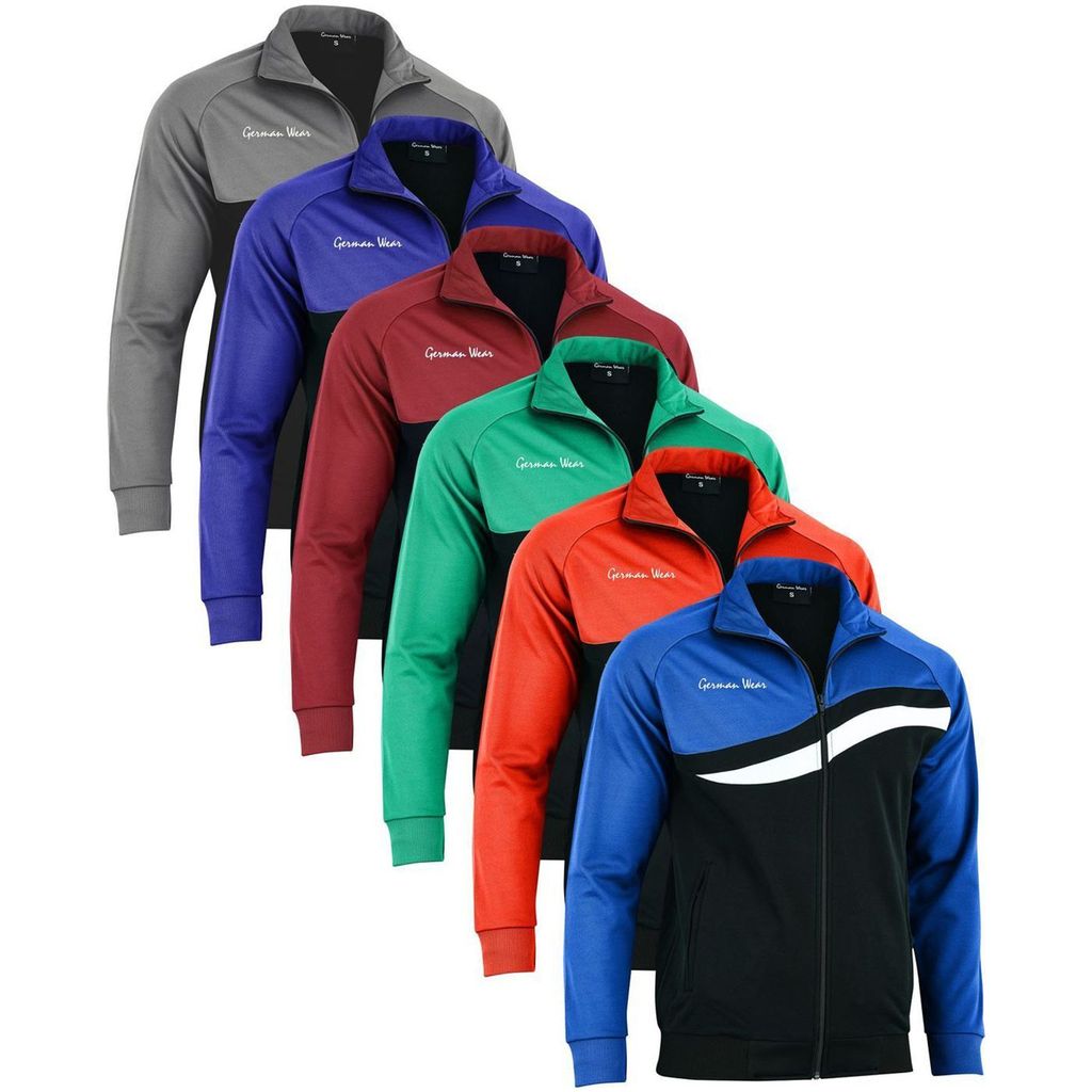 STRIKER Herren Trainingsjacke Sportjacke Joggingjacke, Größe:58/3XL, Farbe:Blau
