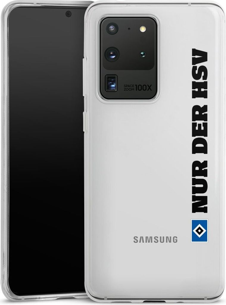 DeinDesign Handyhülle für Samsung Galaxy S20 Ultra Silikon Hülle Case Smartphone Schutzhülle HSV Hamburger SV transparent