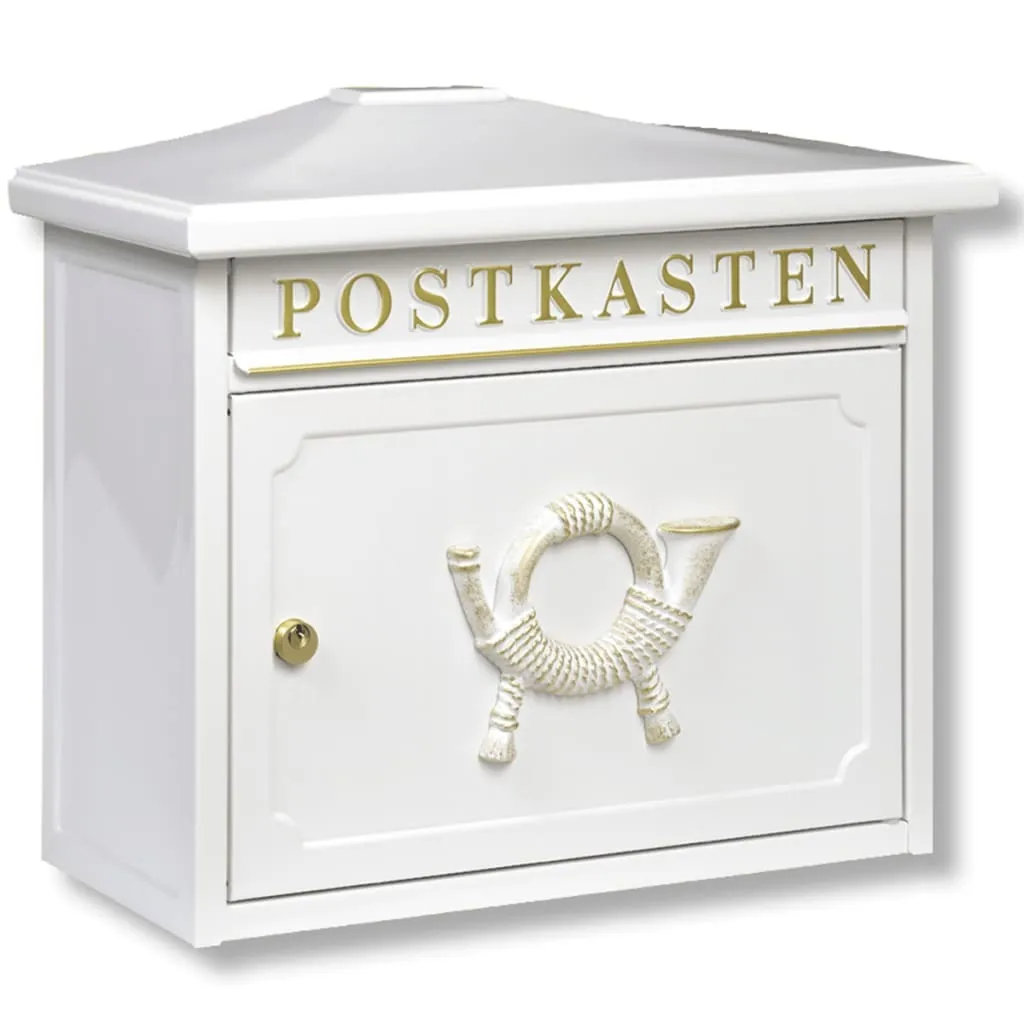Boîte aux lettres murale blanche en acier galvanisé BURG-WÄCHTER Sylt