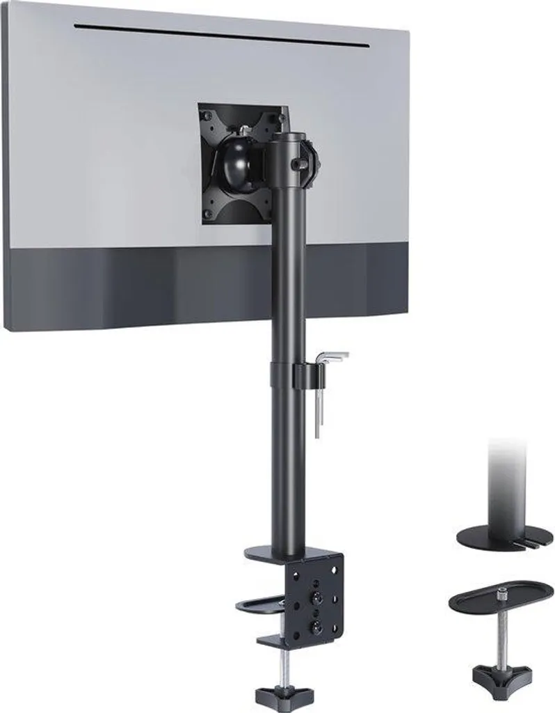 Bras de moniteur articulé pour écran PC 13 à 34 pouces rotatif noir