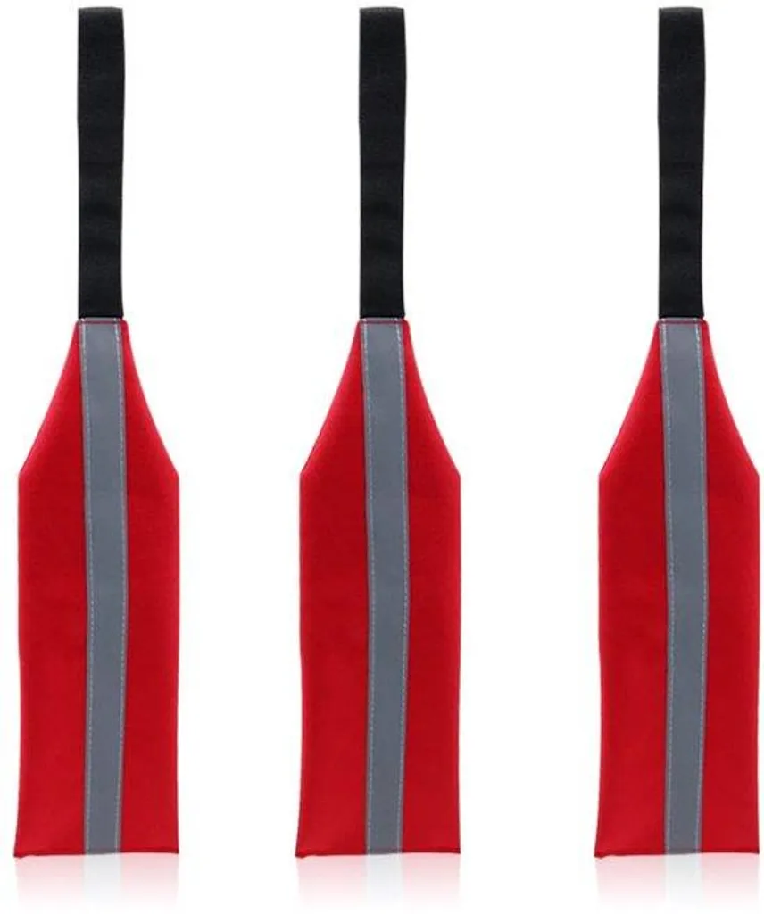Fanion de signalisation pour canoë kayak - Kit de 3 drapeaux réfléchissants