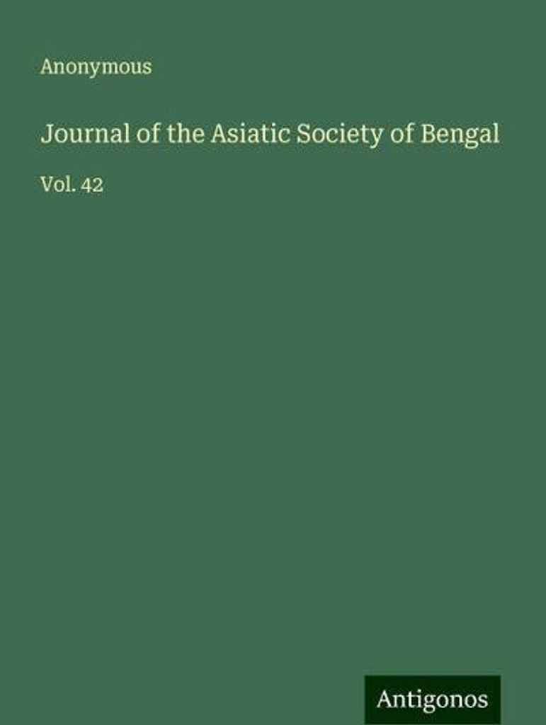 Zeitschrift der Asiatischen Gesellschaft von Bengalen