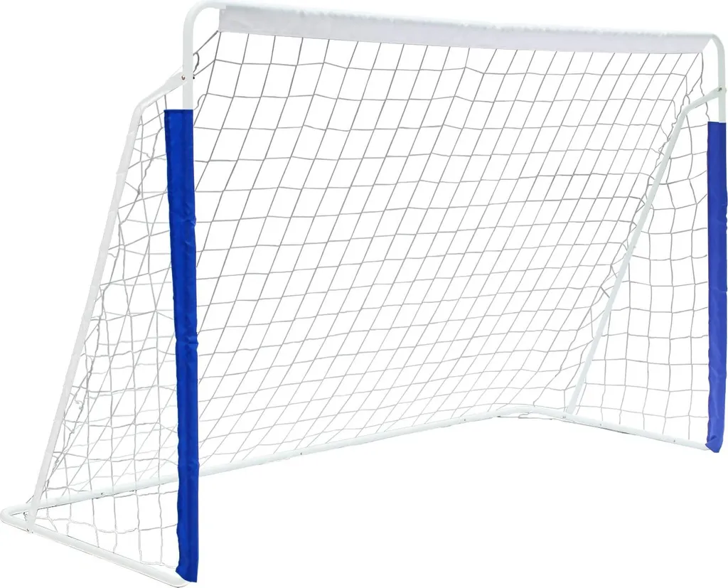 But de football portable 244x152 cm avec filet et structure métallique