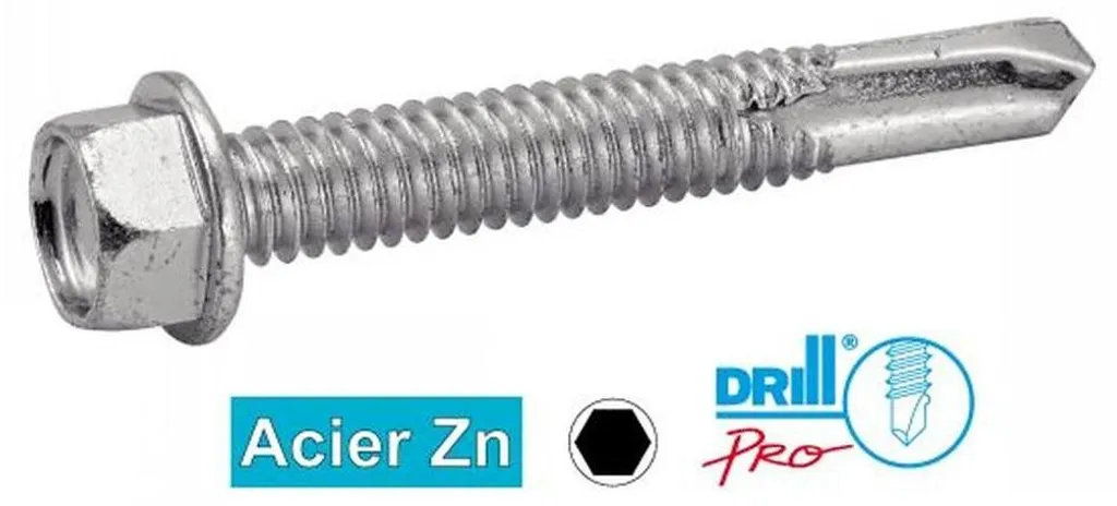 Vis Autoperceuses 5.5x50 mm avec Foret N°4 Performance Longue Durée - 5