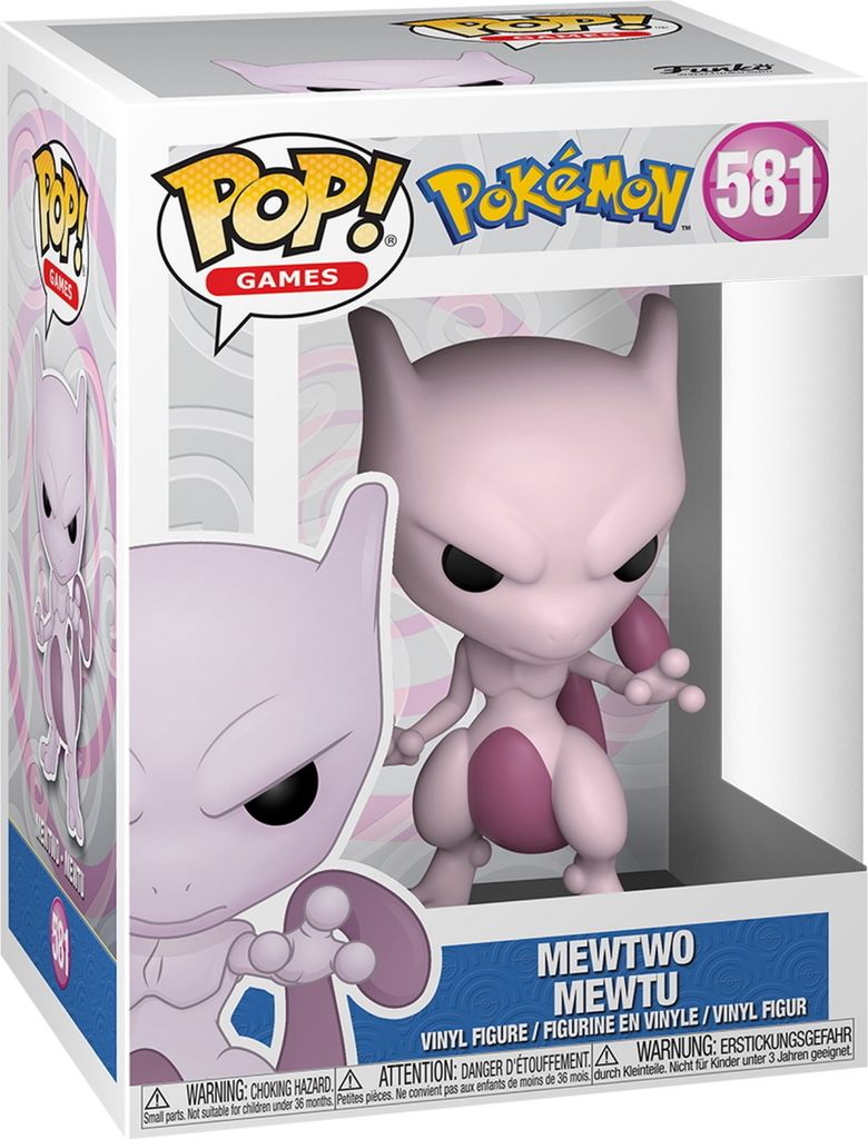 Pokemon POP! Games Vinyl Figur Mewtwo 9 cm Produktbild