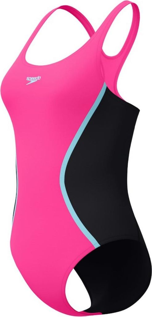 Speedo Badeanzug für Damen Solid Splice Medalist, Farbe:Pink, Größe:40