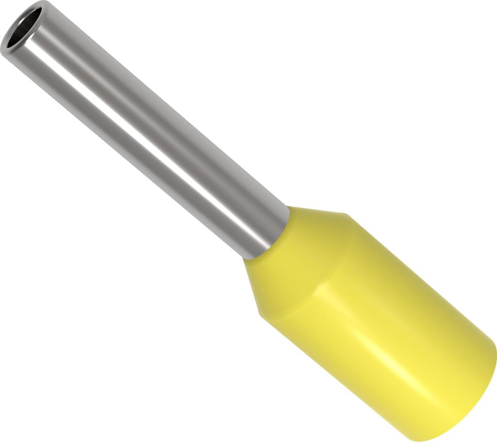 100 AUPROTEC Aderendhülsen 0,34 mm² isoliert gelb Kabelendhülsen