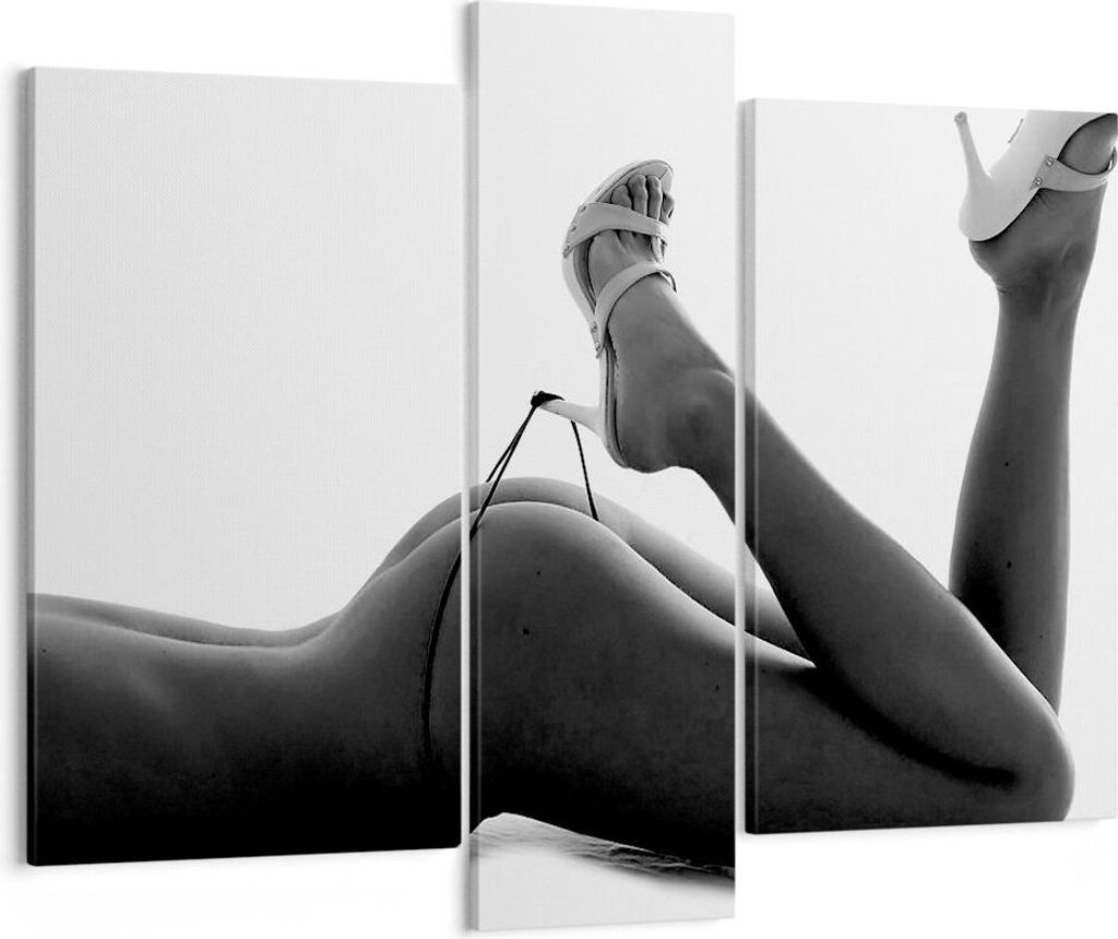 Bild auf Leinwand - Leinwandbild - Frau Akt Pose - 95x80cm - Wand Bild - Wanddeko - Wandbilder - Leinwanddruck - Bilder - Kunstdruck - Wanddekorati...