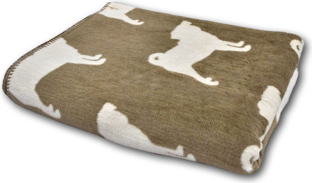 Jilda-Tex Wohndecke/ Tagesdecke 130x 170cm ("Mops" Braun)