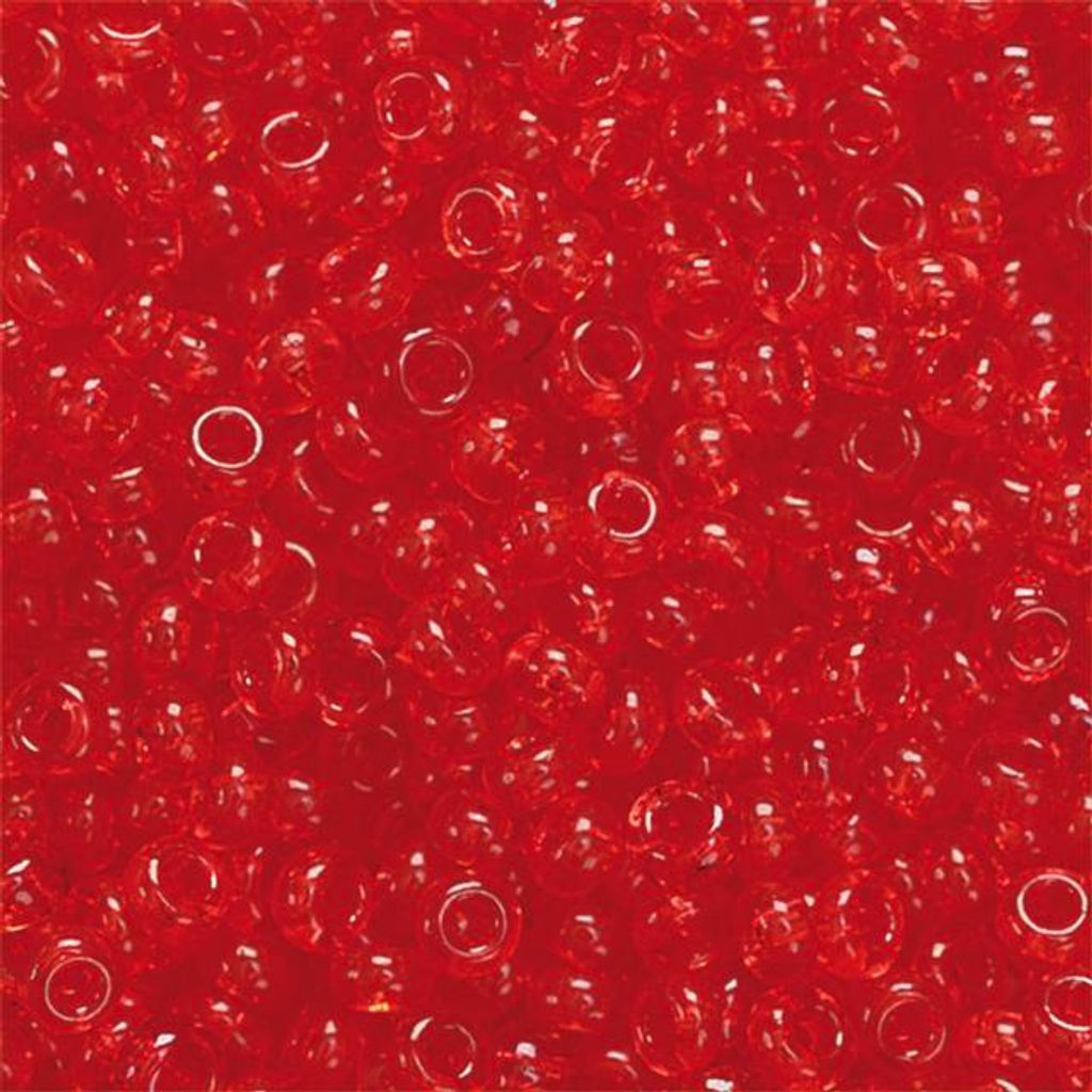 KnorrPrandell Rocailles Glasperlen, rot, 2,5 mm, 5er-Set je 20g (insgesamt 100g)