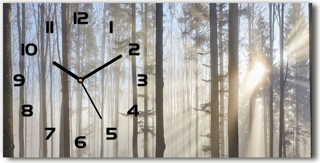 Wanduhr aus Glas – 60x30 cm - Glasbild - Glasuhr - Produktbild 