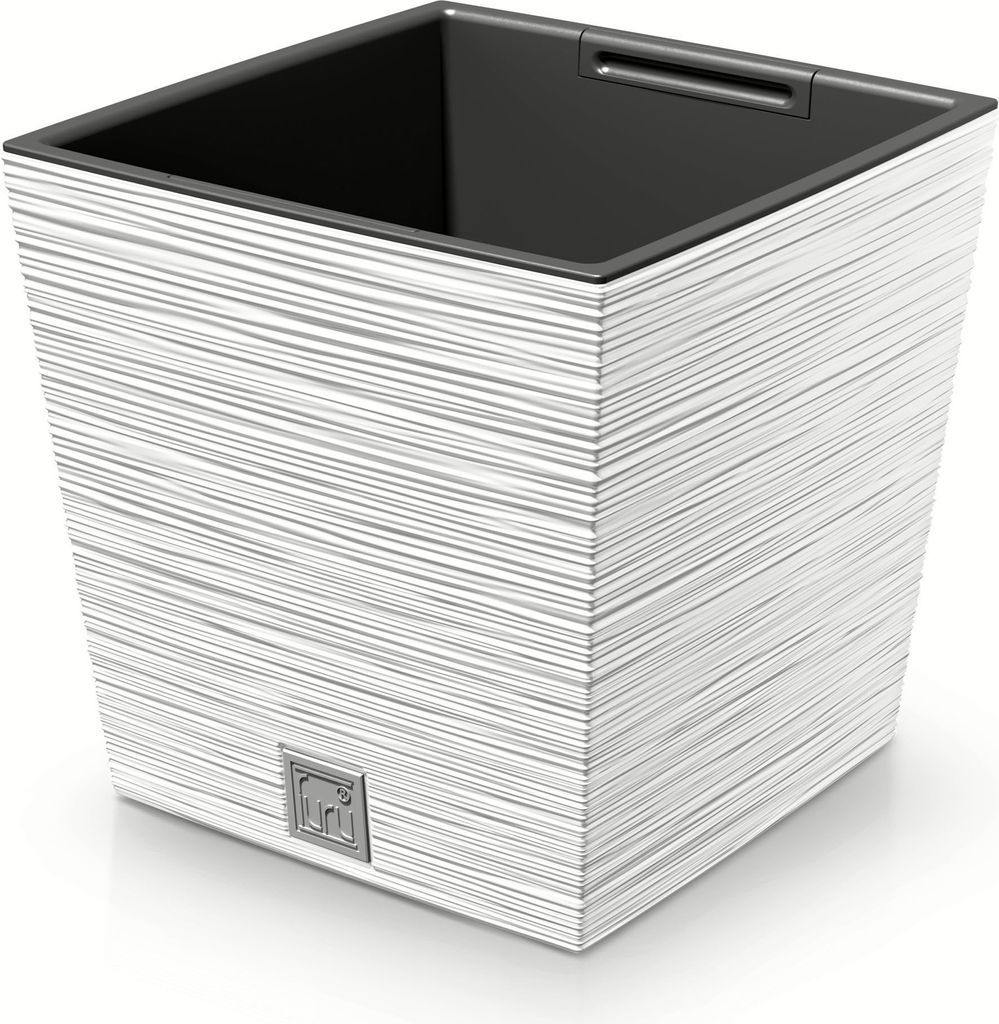 pot de fleurs 24cm FURU SQUARE LOW DFS240-S449 blanc Image du produit 