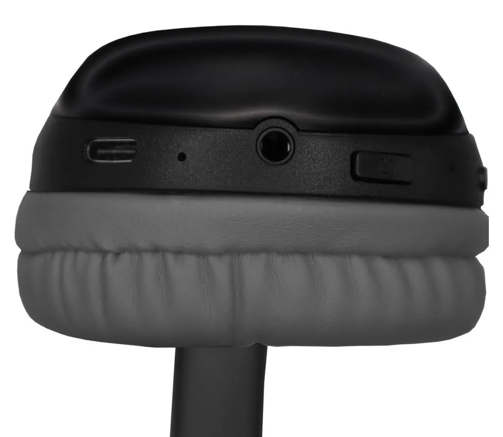 Casque Audio Bluetooth TECHMADE Noir - Serre-tête Réglable et Confortable