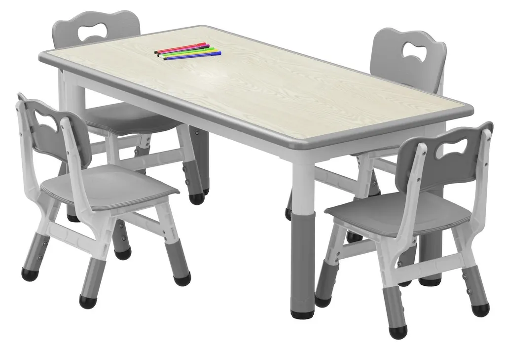 Table enfants stable et évolutive : fini le mobilier trop petit en gris