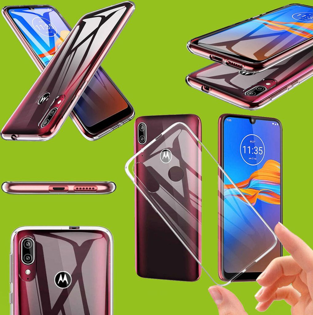 Für Motorola Moto E6 Plus Silikon TPU Transparent Handy Produktbild 