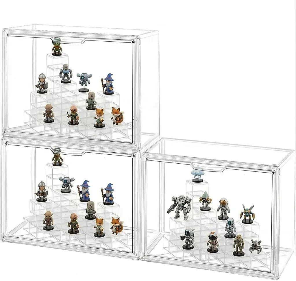 Vitrine anti-poussière empilable pour protéger vos objets de collection