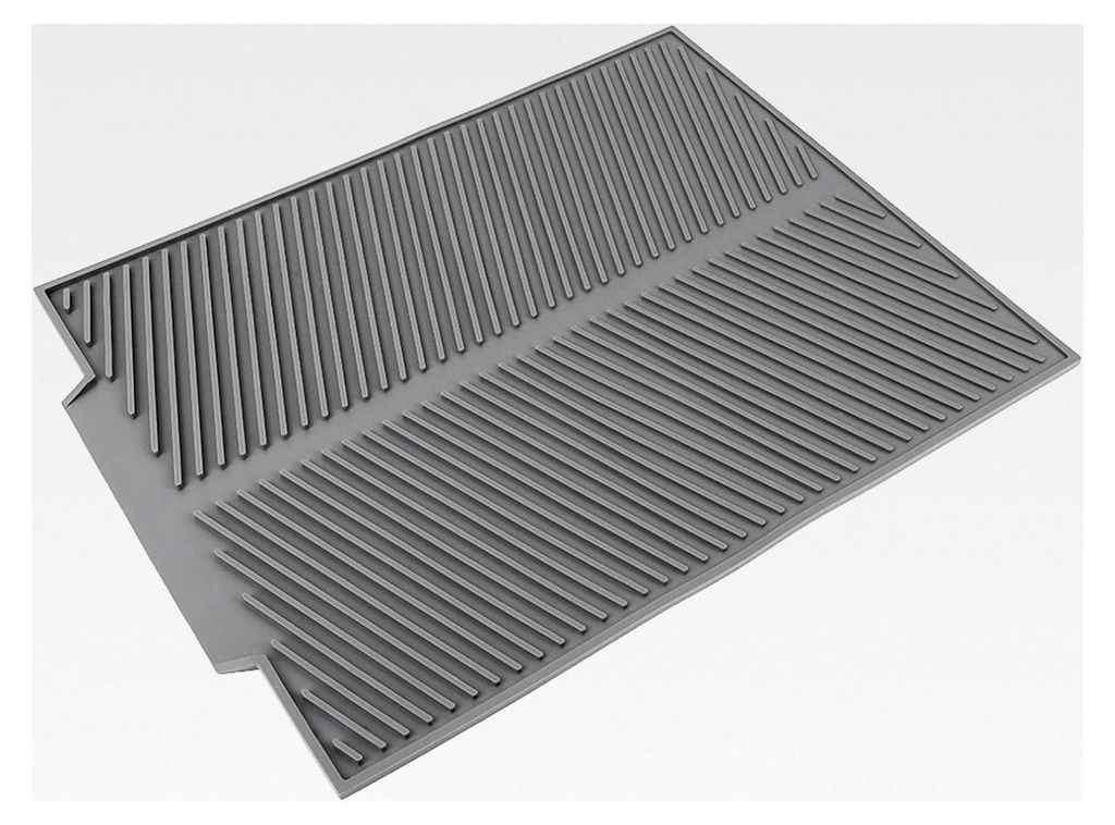 Abtropfmatte für Geschirr 44x33x0,6 cm, Spülbeckenmatte in Grau