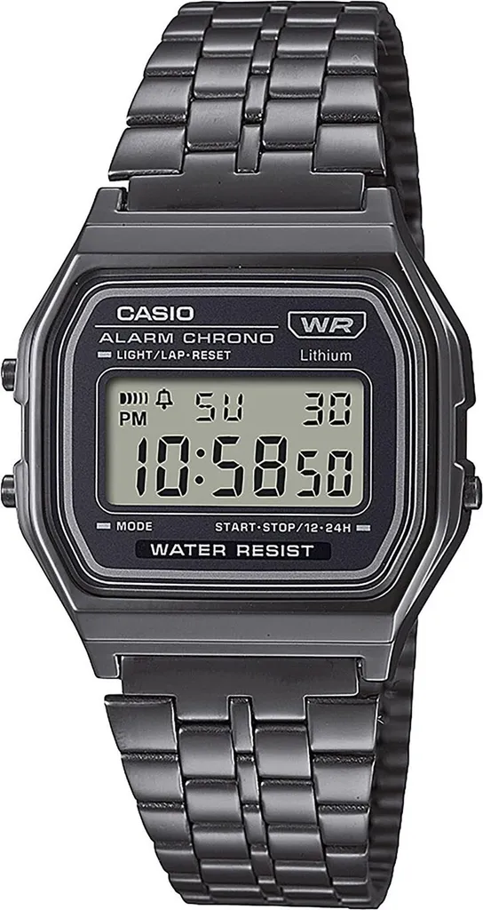 Orologio Casio A158WETB-1AEF Unisex Grigio Antracite - Shop Online