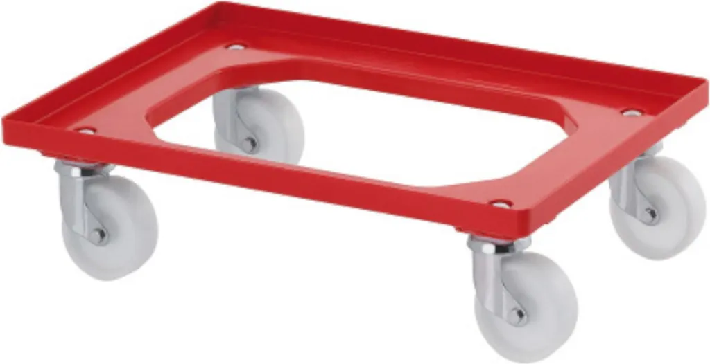 Socle rouleur de manutention pour bacs Europe 60x40 cm - Plateau ABS