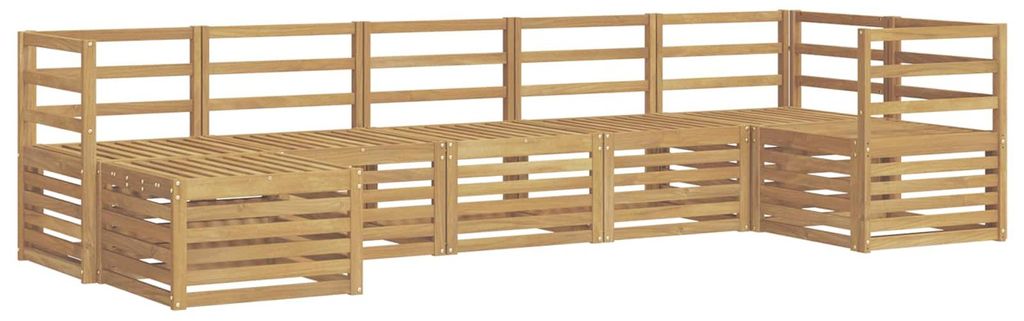 vidaXL Outdoor-Sofagarnitur 7 pcs Weiß
