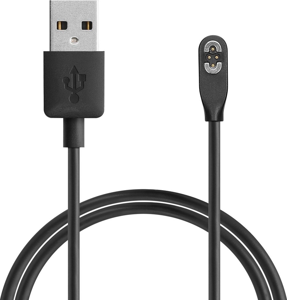 kwmobile USB Kabel Charger kompatibel mit AfterShokz OpenSwim Pro S710 Ladekabel - Smart Watch Ersatzkabel - Fitnesstracker Aufladekabel in Schwarz