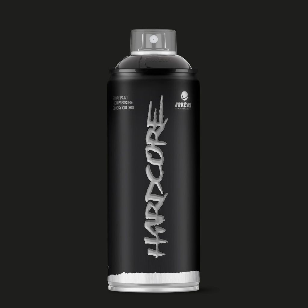 MTN Montana Hardcore Sprühlack RV-9011 Gloss Black 400 ml Produktbild 