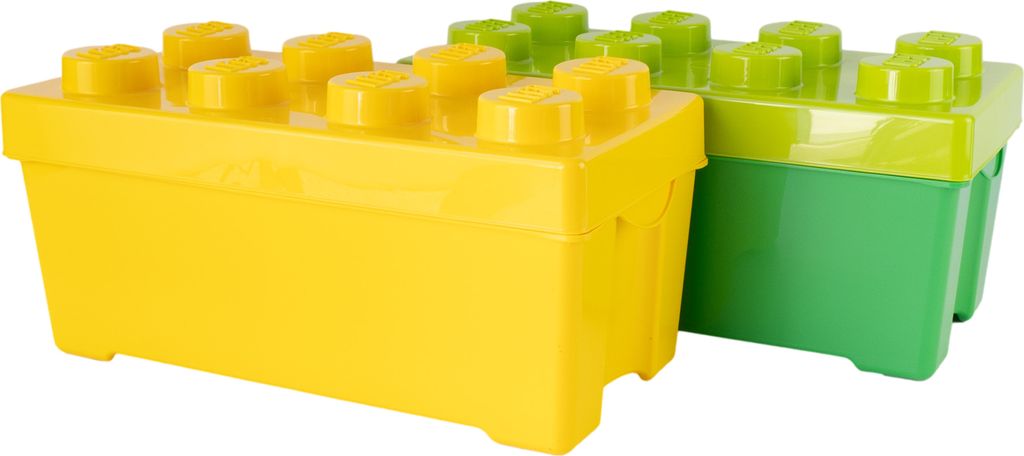 LEGO® 2 Boîtes de rangement Moyenne Verte + Jaune avec Image du produit 