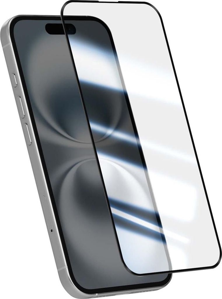 Avizar, 3D Glasfolie für iPhone 16 Plus, kratzfest, gebogene Ränder, Transparent