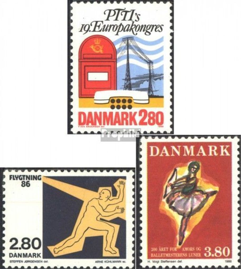 Briefmarken Dänemark 1986 Mi 877,884,885 (kompl.Ausg.) gestempelt IPTT