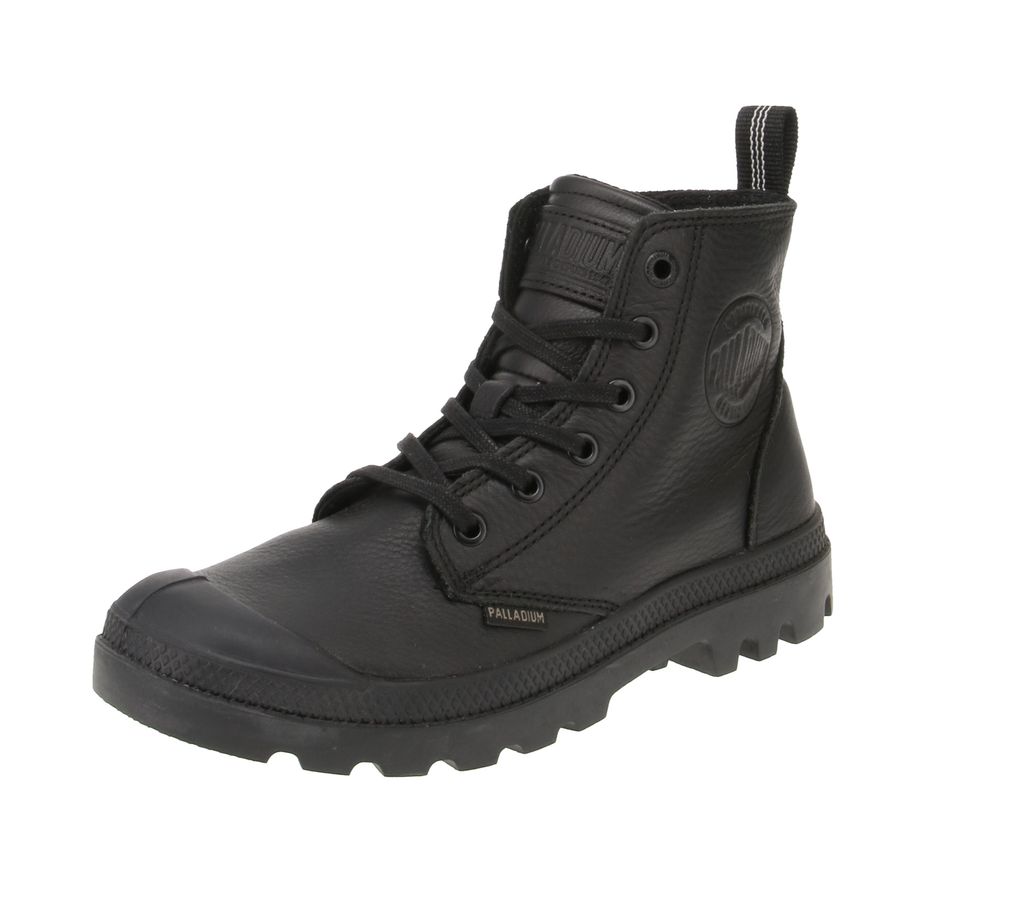 Palladium 76888-008-M Pampa Zip Leather Ess - Damen Boots - Black-Black, Größe:37 EU