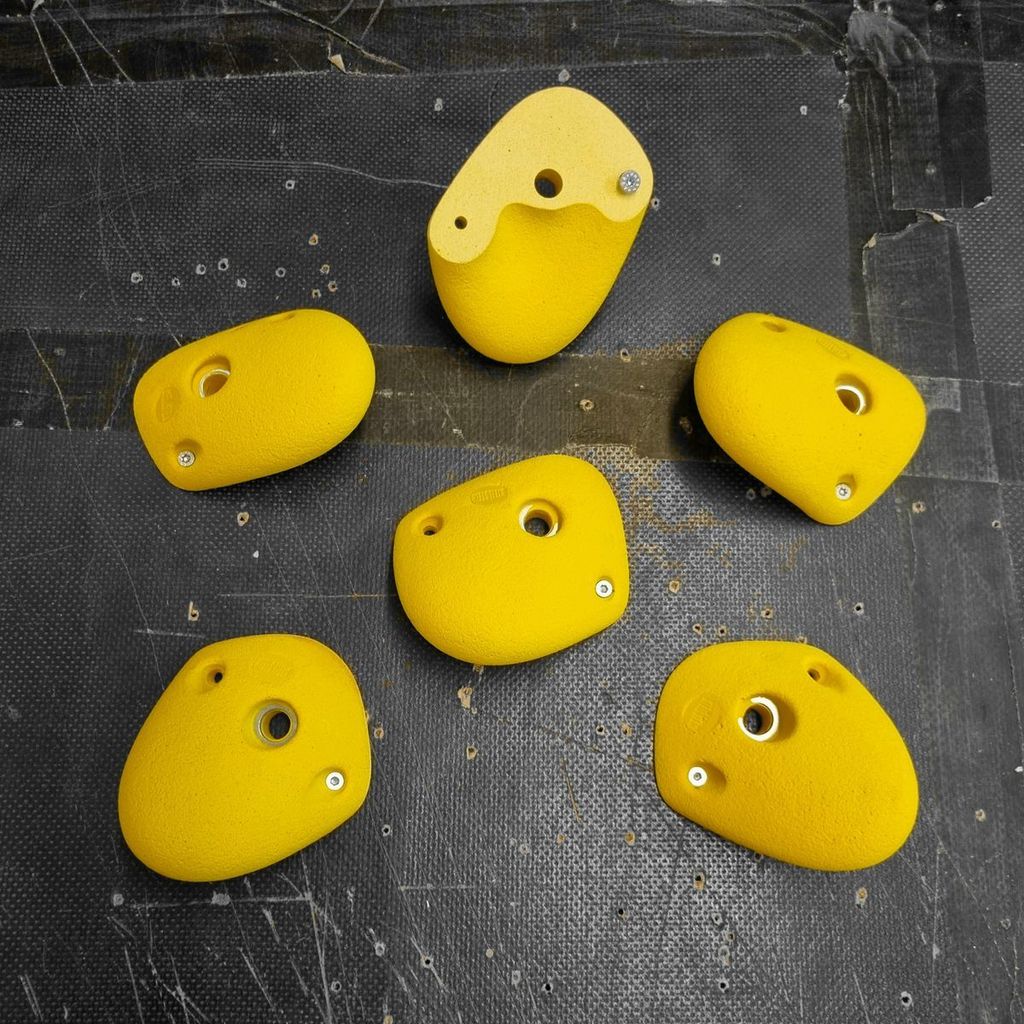 6-er Steilstein Klettergriffe Set Passiv proaktiv, Farbe:Wunschfarbe (Anfertigung)