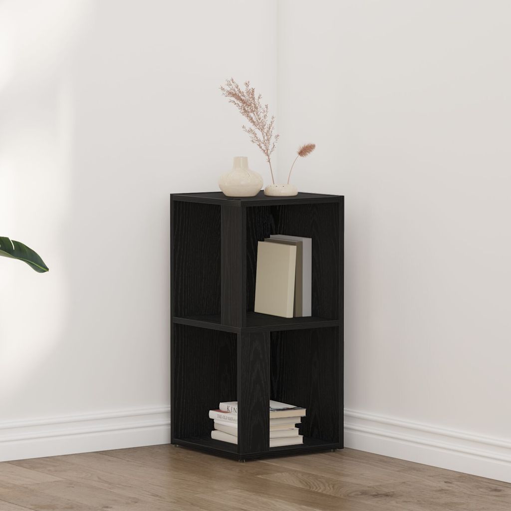 Eckschrank Schwarz Eiche 33x33x67 cm Holzwerkstoff, Aktenschränke DesignMöbel Neu