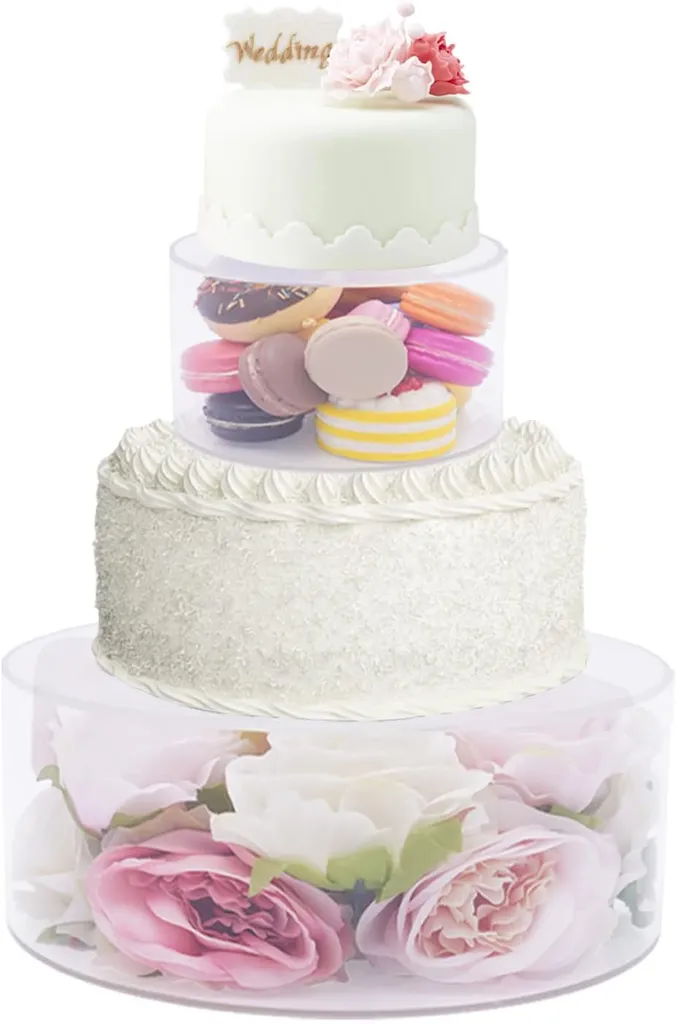 Support Cupcakes en Acrylique Transparent Décoratif avec Socle à Garnir