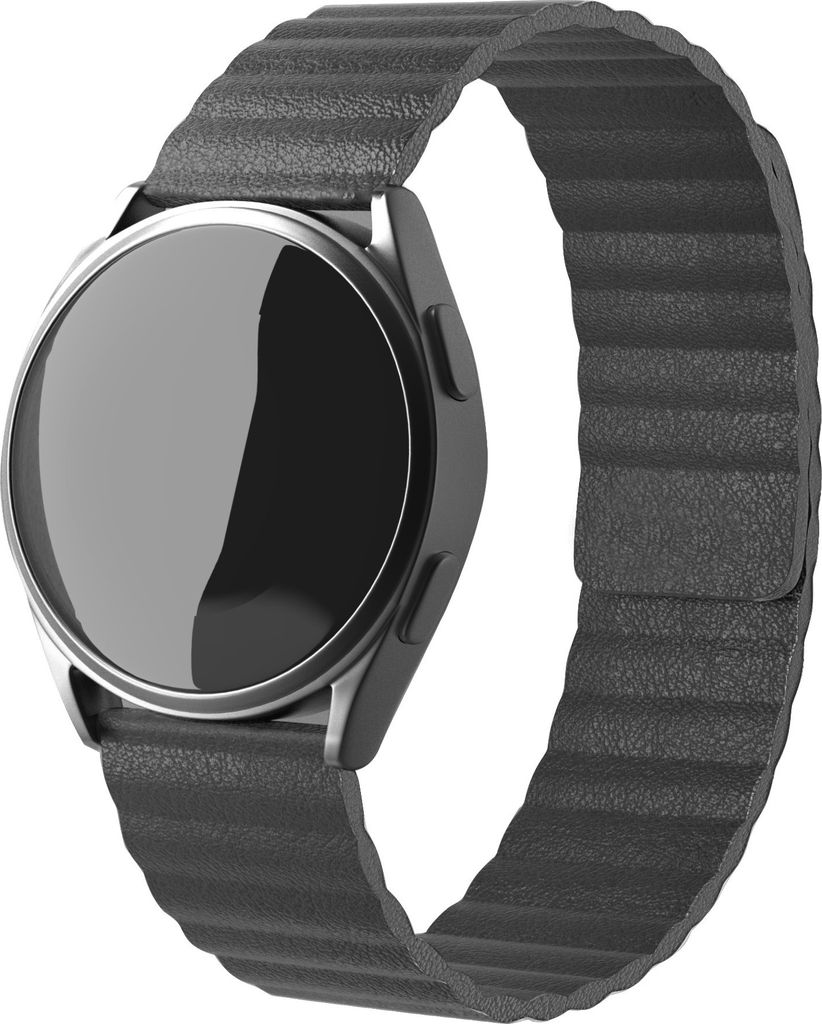 Strap-it Samsung Galaxy Watch 6 Classic 47mm Leder Armband Loop (Grau)