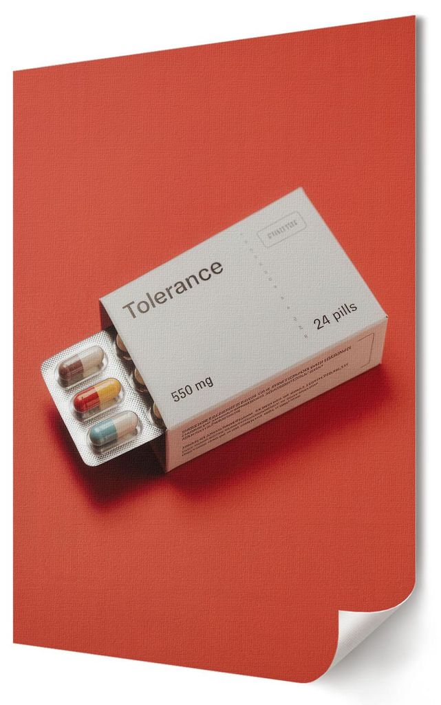 Toleranzkapseln- Kunstdruck A4 - Minimalistisch, Modern- Wandbild für Wohnzimmer Schlafzimmer & Flur, Modernes Poster Wanddeko, Ungerahmt