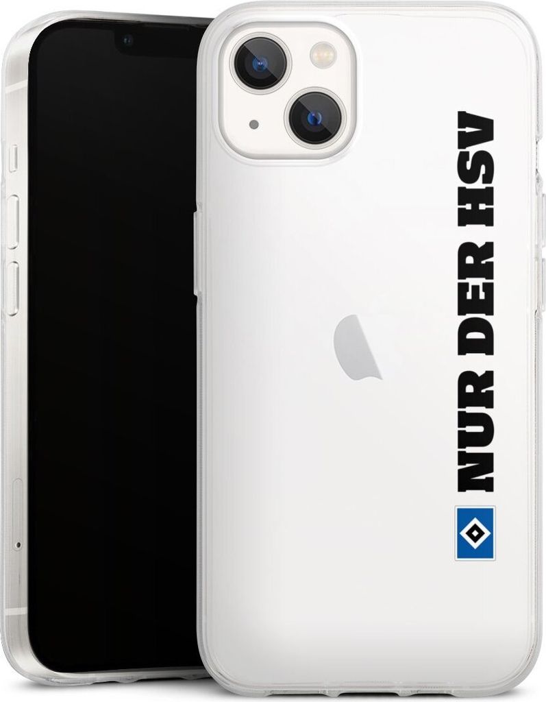 DeinDesign Handyhülle für Apple iPhone 13 Silikon Hülle Case Smartphone Schutzhülle HSV Hamburger SV transparent