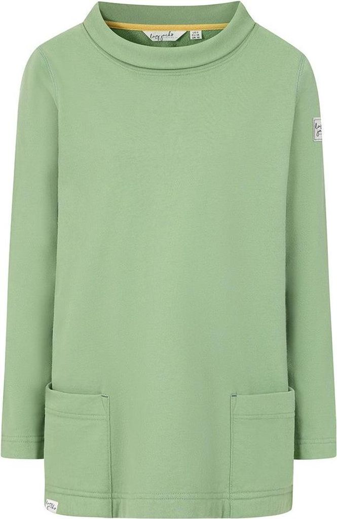 Lazy Jacks - Sweatshirt für Damen, Rollkragen LJ207 (36 DE) (Grasgrün)