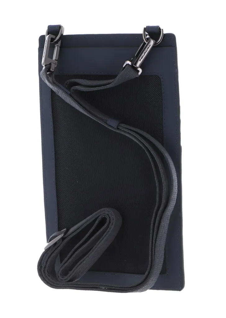 Sacoche Piquadro PQJ en cuir bleu avec poche frontale pratique - 4