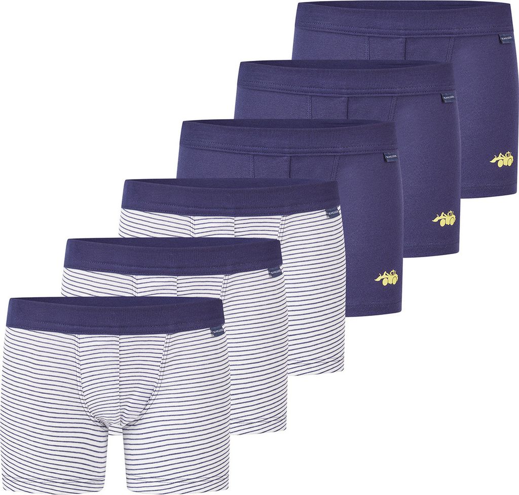 Schiesser 6er Pack Kids Boys Feinripp Organic Baumwolle Retro Short / Pant Extra breiter Softbund, Herrlich komfortabler Beinausschnitt, Angenehm w...