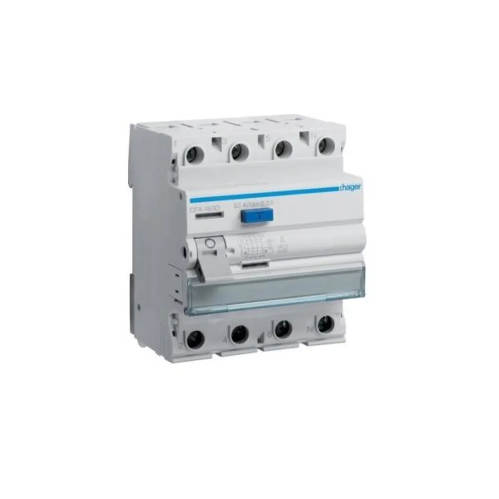 Hager CFA463D Interrupteur Différentiel 4 pôles 63A 230V 400V Type A