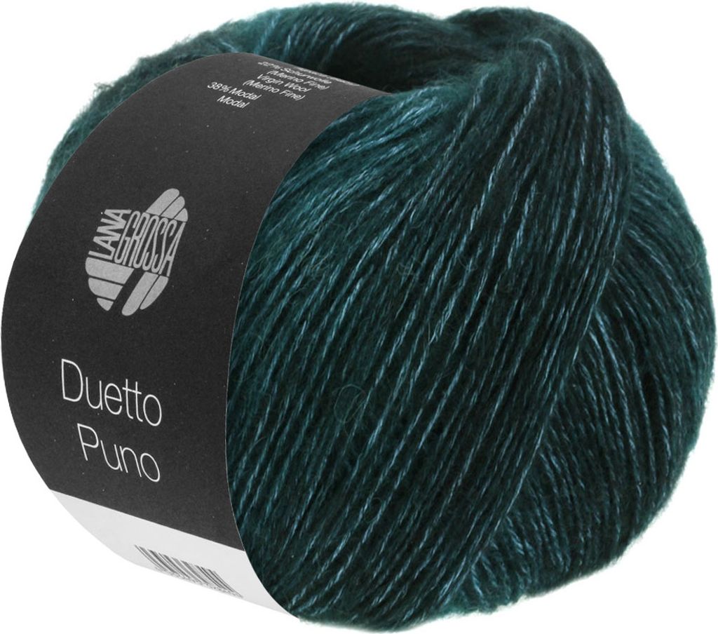 Lana Grossa Duetto Puno Wolle – Dunkelgrau/Anthrazit Für Strickprojekte