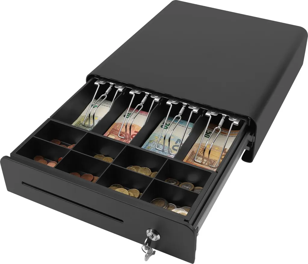 Tiroir-caisse Compact SD335 Noir pour Commerçant et Boutique de Détail