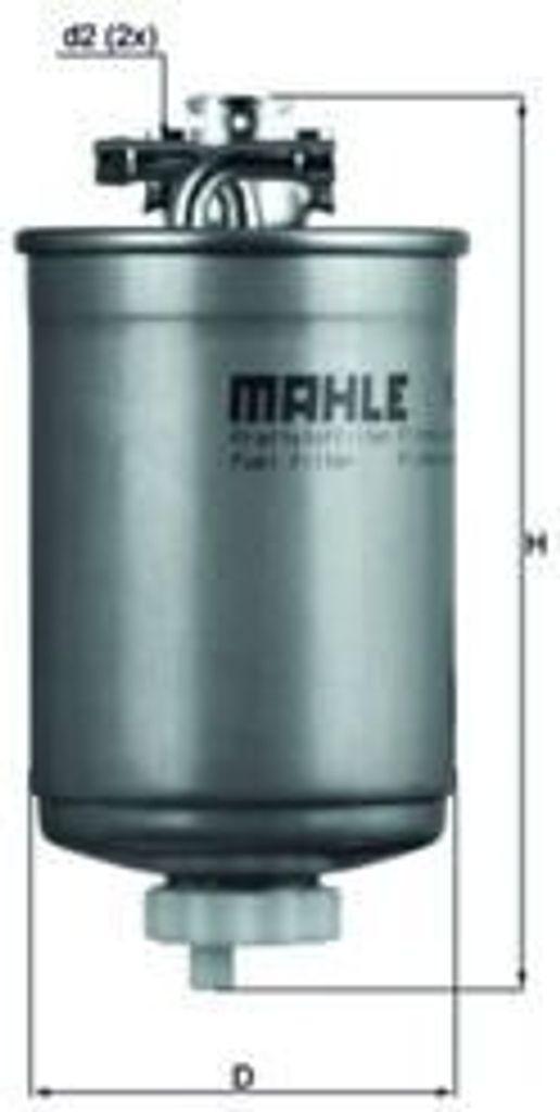 Kraftstofffilter MAHLE KL 77 für VW Lupo (6X1, 6E1) Leitungsfilter