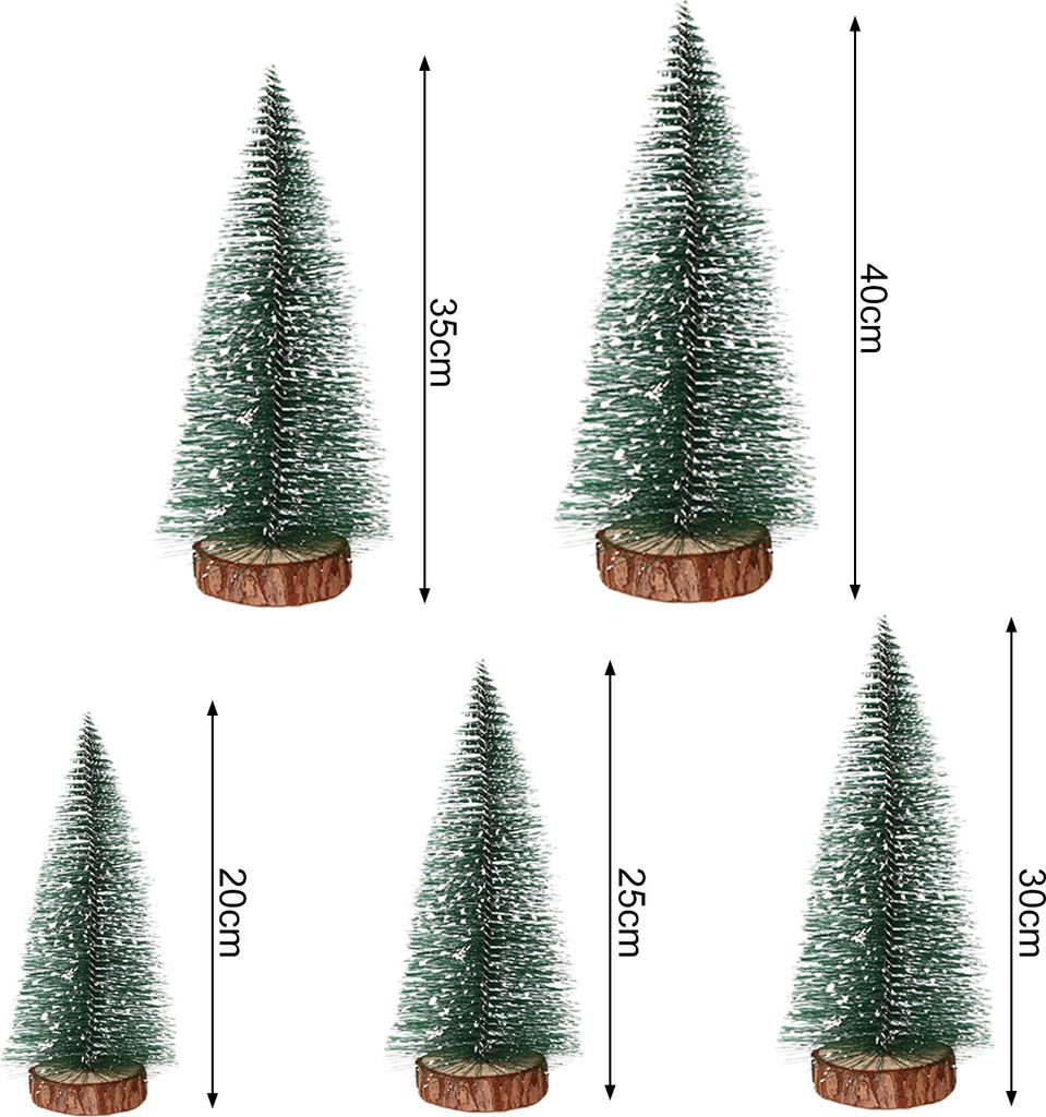 Mini-Weihnachtsbaum, künstlicher schneebedeckter Weihnachtsbaum mit Tannennadel, festliche Heimbüro-Dekoration für weihnachtliche Tischdekoration