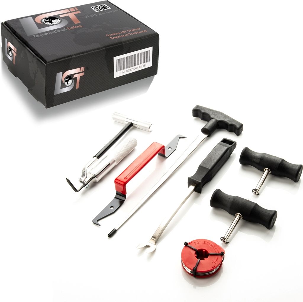 KFZ Scheiben Ausbau Set Werkzeug Geklebte Windschutzscheibe Frontscheibe 7-Teile