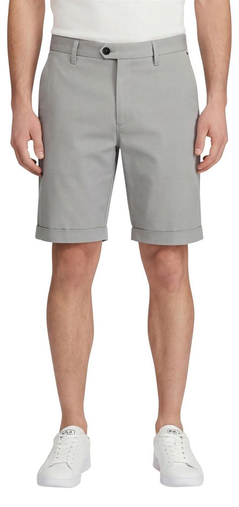 Airforce Bermudashorts, grau, schmal geschnitten, mit Eingrifftaschen