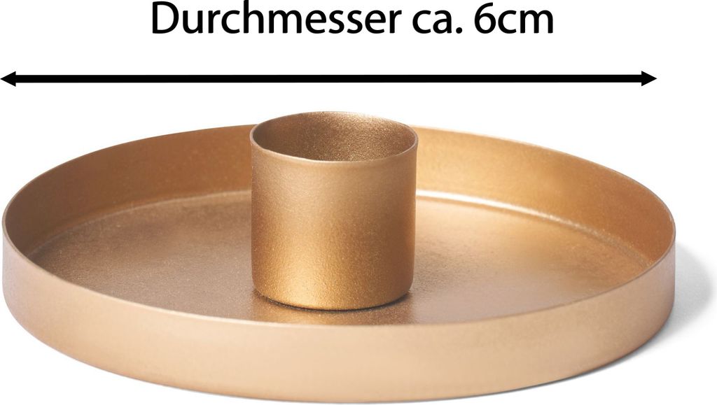 Novaliv 4x Kerzenhalter 6cm Metall Stabkerzen Tafelkerzen Produktbild 