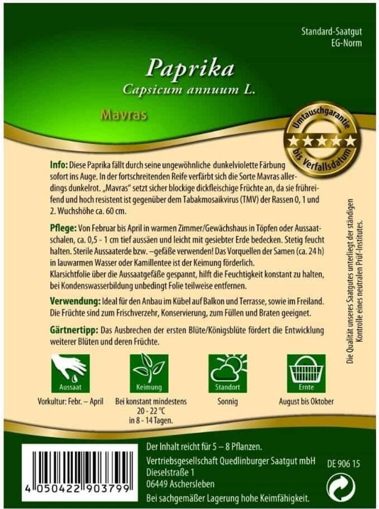 Paprika, Mavras F1 Produktbild 