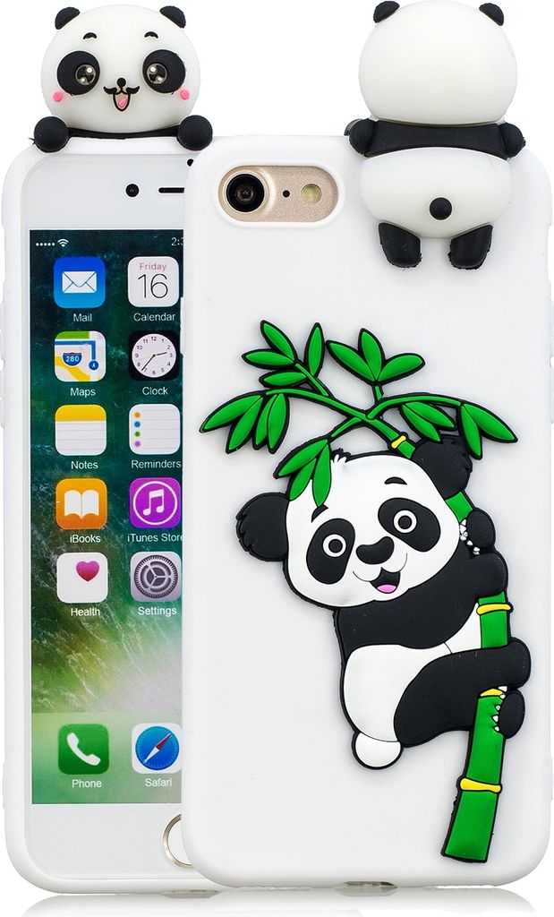 Für iPhone 5/5S/SE/6S/6 Plus/6S Plus/7/8/7 Plus/8 Plus Telefon Fall 3D Cartoon Panda Bambus Handy zurück Shell Shockproof Smartphone Cover